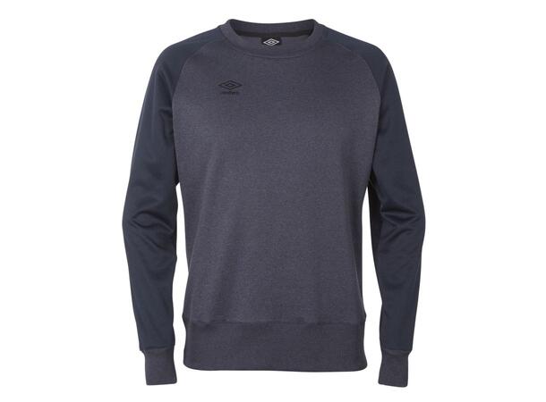 UMBRO Core Tech Crewneck jr Blå mel. 116 Rundhalset genser i polyester til junior 